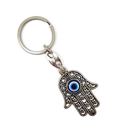 MYSTIC JEWELS By Dalia - Llavero Ojo Turco Mano de Fatima - Hamsa - Amuleto Buene Suerte - Good Luck Keychain - para Regalar